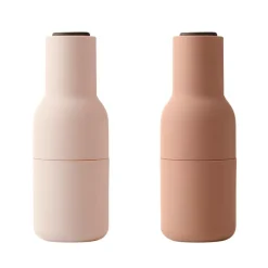 Salz & Pfeffer^Audo Bottle Grinder Mühle 2er Set Deckel Walnuss