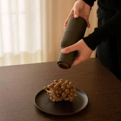 Salz & Pfeffer^Audo Bottle Grinder Mühle 2er Set Deckel Walnuss