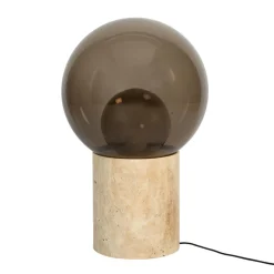 pulpo Boule High Bodenleuchte Sockel Travertin| Bodenleuchten
