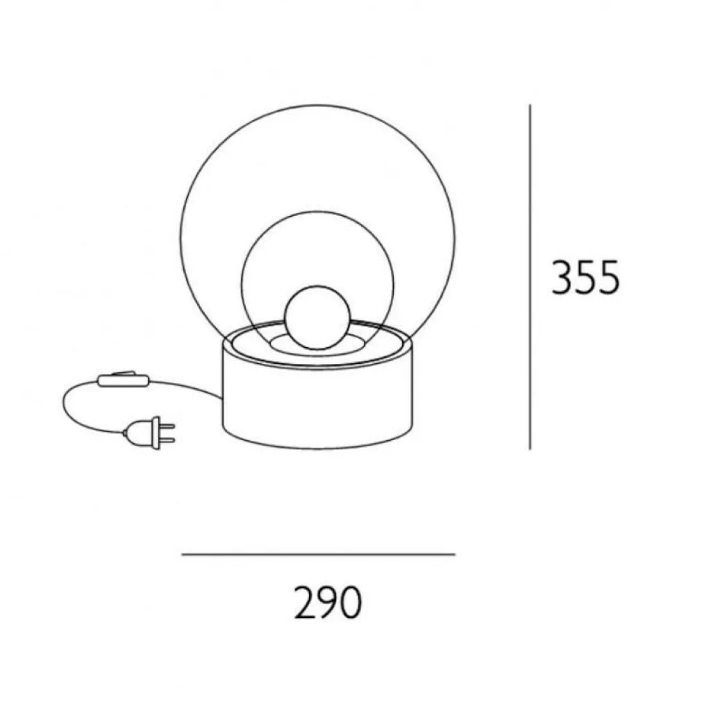 Nachttischleuchten^pulpo Boule Small Tischleuchte Sockel Marmor