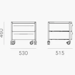 Pedrali Boxie BXL 2C Rollcontainer H 46cm| Container|Container