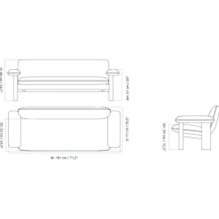 Audo Brasilia 2-Sitzer Sofa Schaffell| Sofas