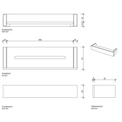 Decor Walther Brick BK DA30 Duschablage| Badaccessoires