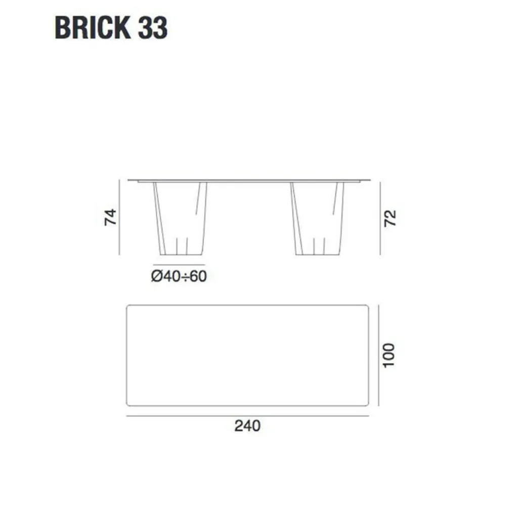 Gervasoni Brick Esstisch| Esstische