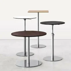 Tische|Bistrotische^Lapalma Brio Bistrotisch Gestell matt verchromt 72-102cm