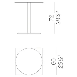 Lapalma Brio Bistrotisch Gestell Schwarz Rund H72cm| Tische|Bistrotische