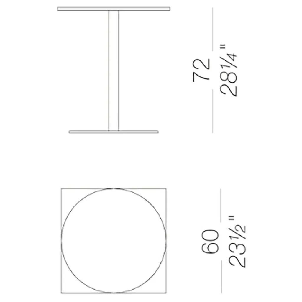 Lapalma Brio Bistrotisch Gestell Schwarz Rund H72cm| Tische|Bistrotische