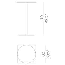 Tische|Bistrotische^Lapalma Brio Bistrotisch Rund H110cm
