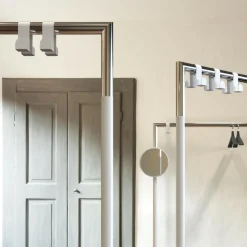 Garderoben^FROST Bukto Kleiderständer mit Rollen 103,8x45x156cm