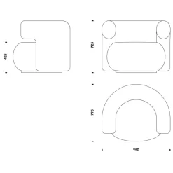 Normann Copenhagen Burra Lounge Chair/ Drehsessel| Sessel