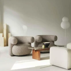 Sessel^Normann Copenhagen Burra Lounge Chair/ Drehsessel mit Rückdrehfunktion