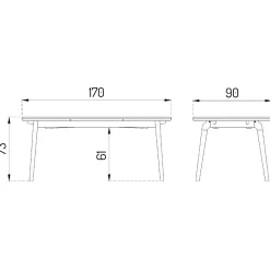 Tische^FDB Møbler C65 Åstrup Esstisch 170x90cm