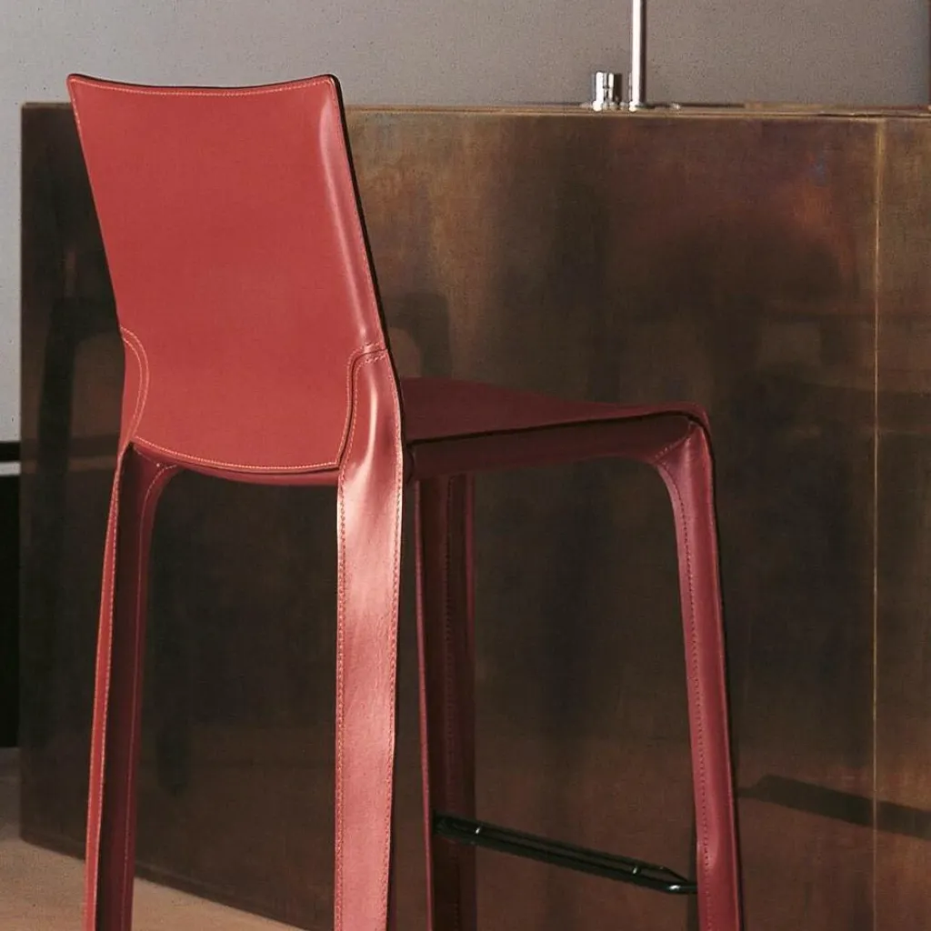 Barhocker^Cassina Cab Mario Bellini Barhocker 68cm