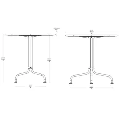 Tische|Bistrotische^Gubi Carmel Bistroesstisch Ø 75cm