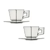 Serax Carte Blanche Cappuccinotasse mit Untertasse 2er Set| Geschirr