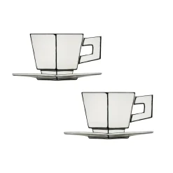 Serax Carte Blanche Cappuccinotasse mit Untertasse 2er Set| Geschirr
