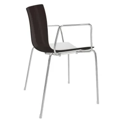 Stühle^Arper Catifa 46 0251 Armlehnstuhl zweifarbig Gestell Chrom