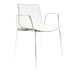 Stühle^Arper Catifa 46 0251 Armlehnstuhl zweifarbig Gestell Chrom