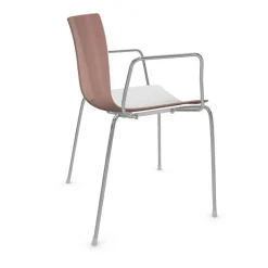 Stühle^Arper Catifa 46 0251 Armlehnstuhl zweifarbig Gestell Chrom