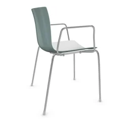Stühle^Arper Catifa 46 0251 Armlehnstuhl zweifarbig Gestell Chrom