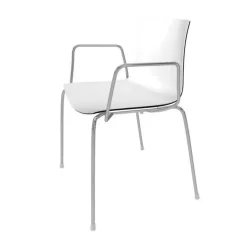 Stühle^Arper Catifa 46 0251 Armlehnstuhl zweifarbig Gestell Chrom