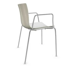 Stühle^Arper Catifa 46 0251 Armlehnstuhl zweifarbig Gestell Chrom