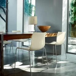 Arper Catifa 46 Stuhl einfarbig Gestell Chrom| Stühle