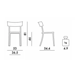 Gartenstühle^Kartell Catwalk Stuhl matt