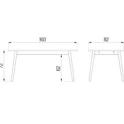 FDB Møbler C35B Esstisch 160x82cm| Tische|Esstische