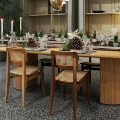 Gubi C-Chair All French Cane Stuhl 4er Set| Stühle