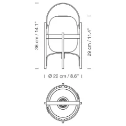 Santa & Cole Cestita Tischleuchte| Nachttischleuchten