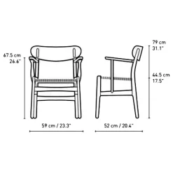 Stühle^Carl Hansen CH26 Armlehnstuhl