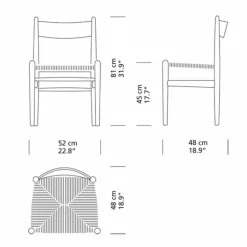 Stühle^Carl Hansen CH36 Chair Gestell Eiche