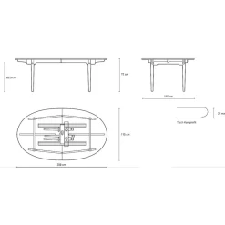 Carl Hansen CH338 Esstisch 200x115x72cm ausziehbar| Tische|Esstische