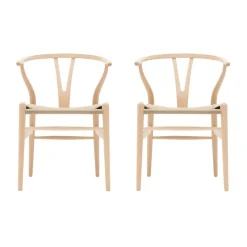 Carl Hansen CH24 Wishbone Chair Gestell Buche 2er Set| Stühle