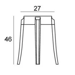 Hocker^Kartell Charles Ghost Hocker 46cm
