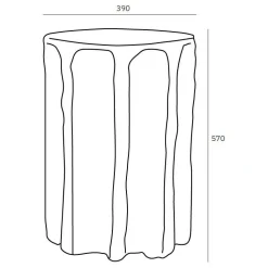 Hocker^pulpo Chouchou Round Hocker/Beistelltisch H 57cm