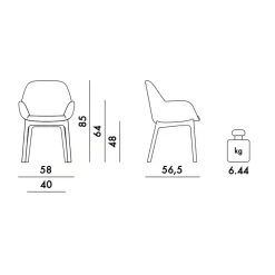 Kartell Clap Aquaclean Armlehnstuhl Gestell weiß| Stühle