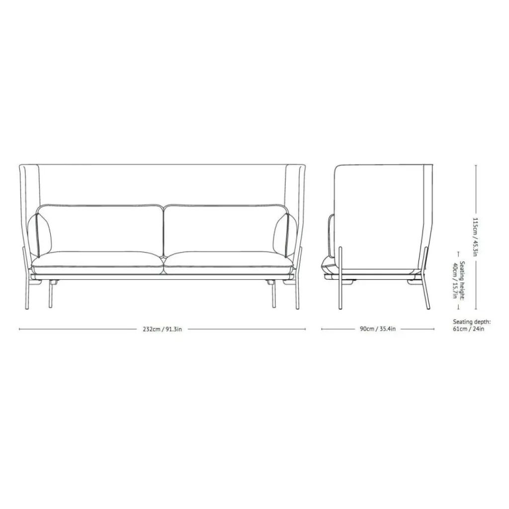 &Tradition Cloud LN7 Sofa mit hohem Rücken| Sofas