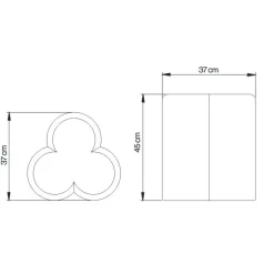 Hocker^pols potten Clover Hocker