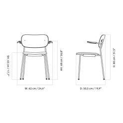 Stühle^Audo Co Dining Plastic Armlehnstuhl