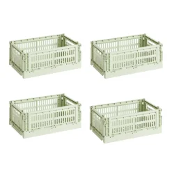 HAY Colour Crate Korb recycelt S 4er Set| Körbe & Taschen