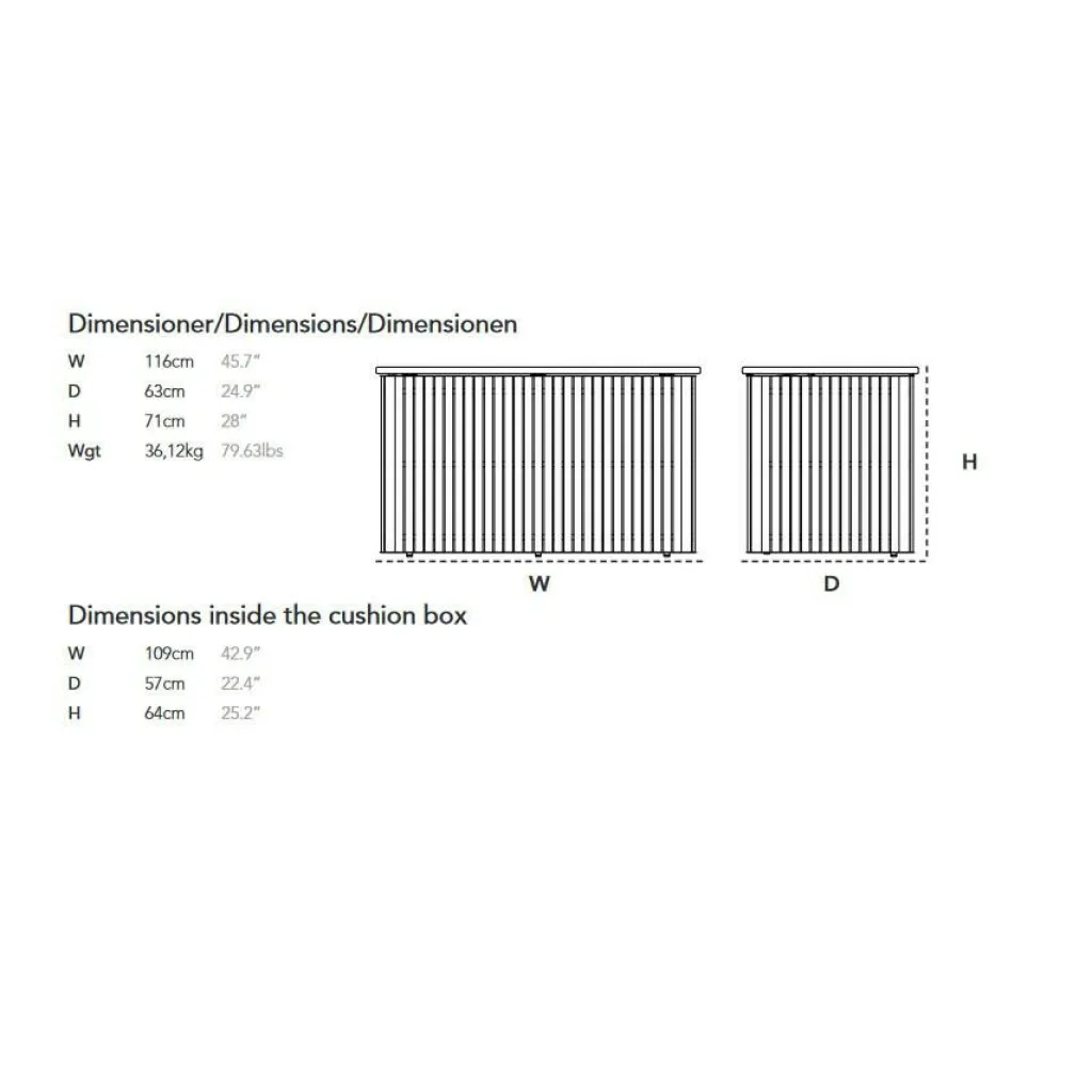 Kissentruhen^Cane-Line Combine Kissentruhe S