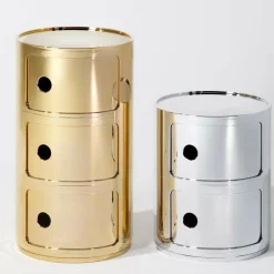 Kartell Componibili 3 Metallic Container| Container|Container