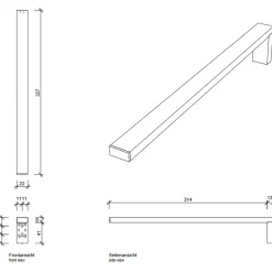 Badaccessoires^Decor Walther Contract 1 Handtuchhalter einarmig