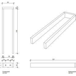 Badaccessoires^Decor Walther Contract 2 Handtuchhalter zweiarmig