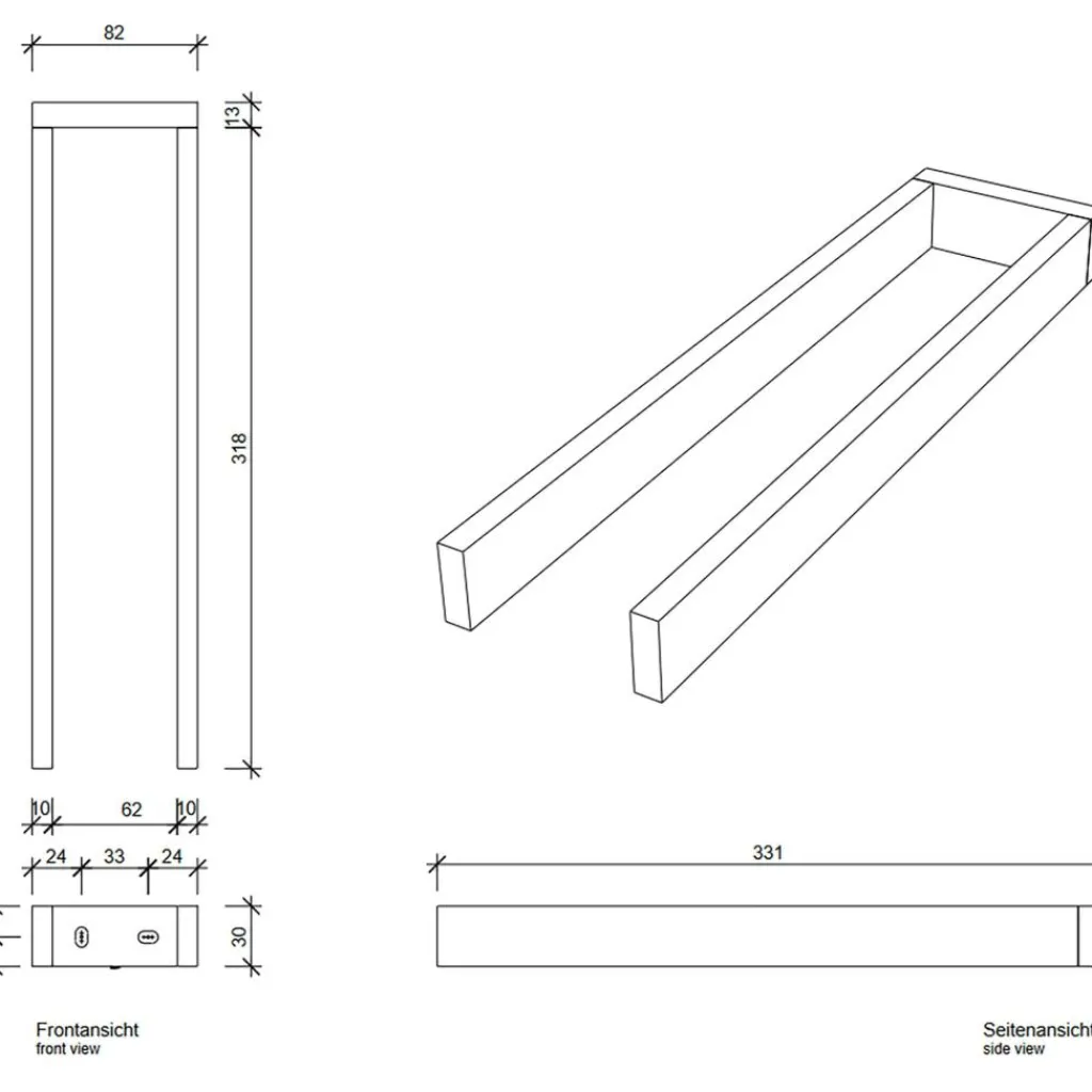Badaccessoires^Decor Walther Contract 2 Handtuchhalter zweiarmig