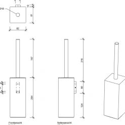 Decor Walther Contract Wand WC Bürstengarnitur| Badaccessoires