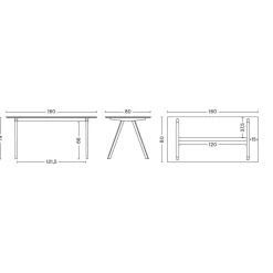 Tische|Schreibtische^HAY Copenhague CPH10 2.0 Schreibtisch Linoleum 160x80cm