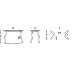 HAY Copenhague CPH Deux 215 2.0 Sitzbank| Bänke